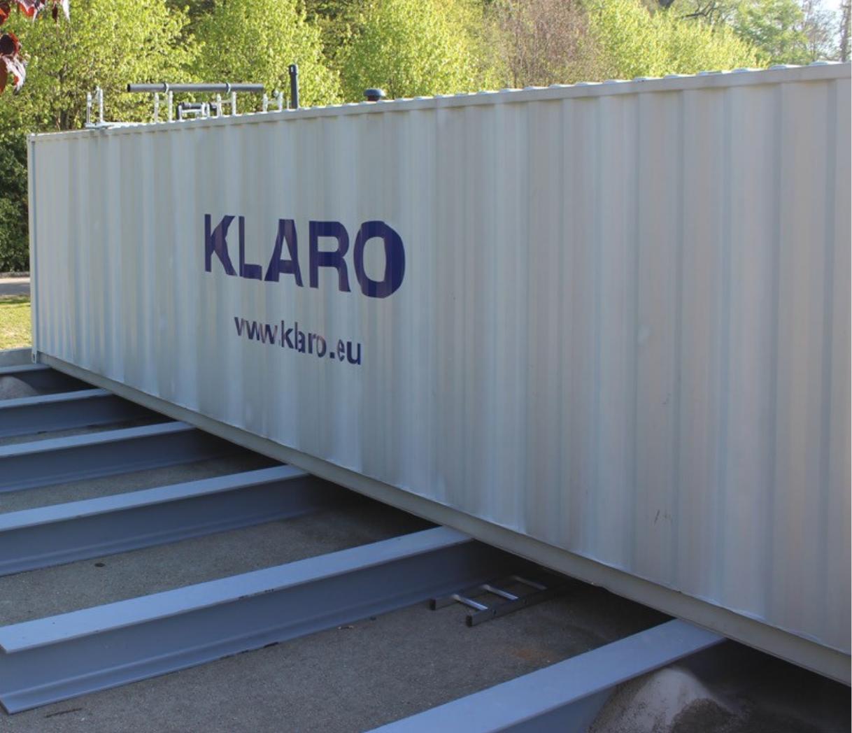 Containerized Klaro treatment plant on site