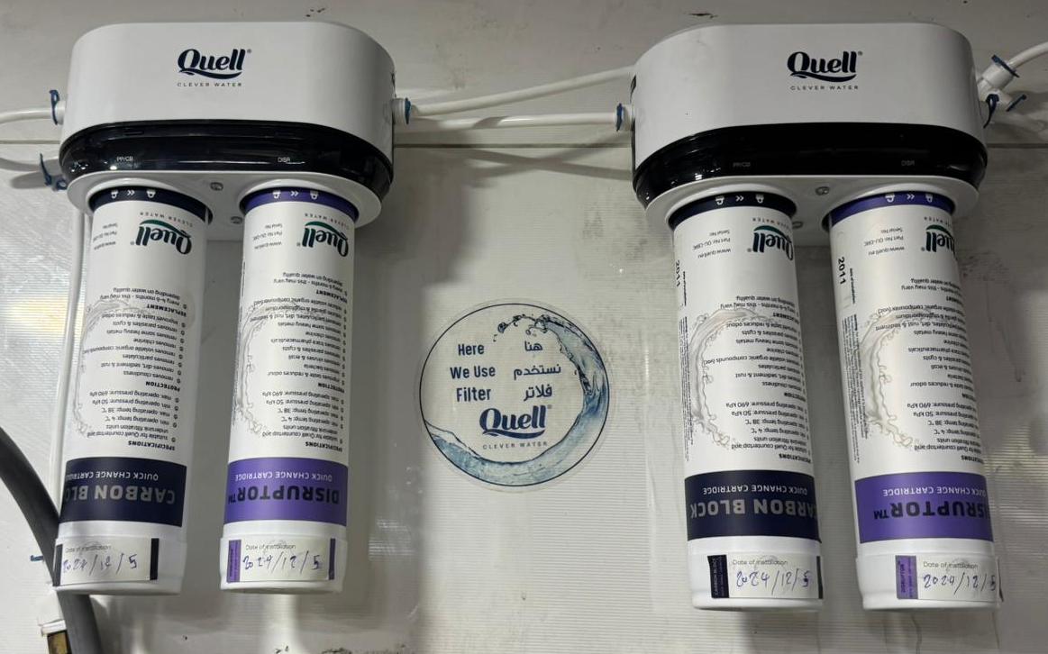 Wall-mounted drinking water filter cartridges