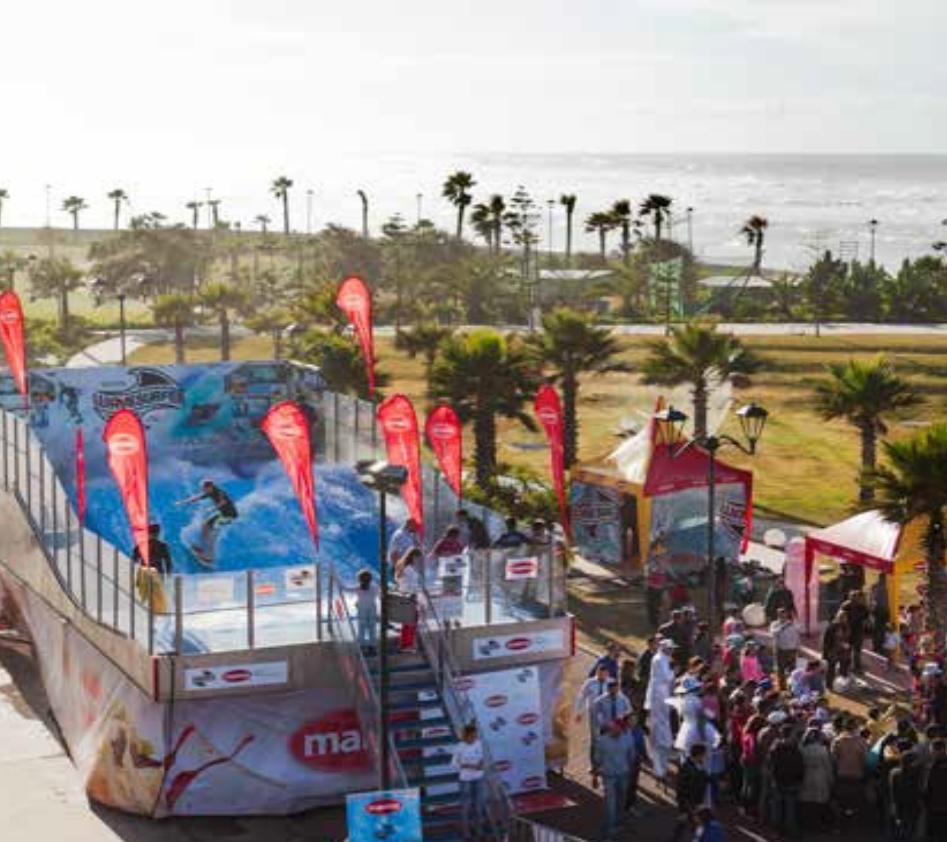 Wave Surfer station set up at a seaside event
